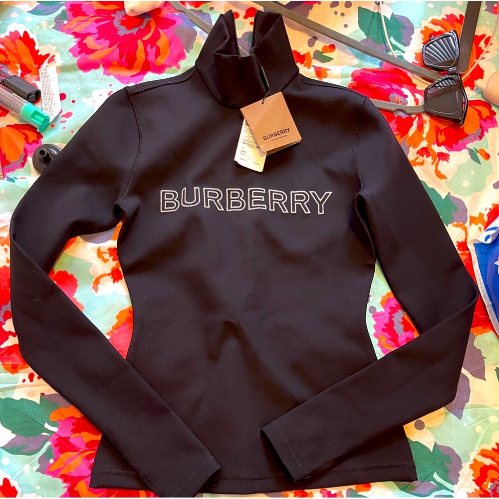 Authentic womens black Burberry shirt